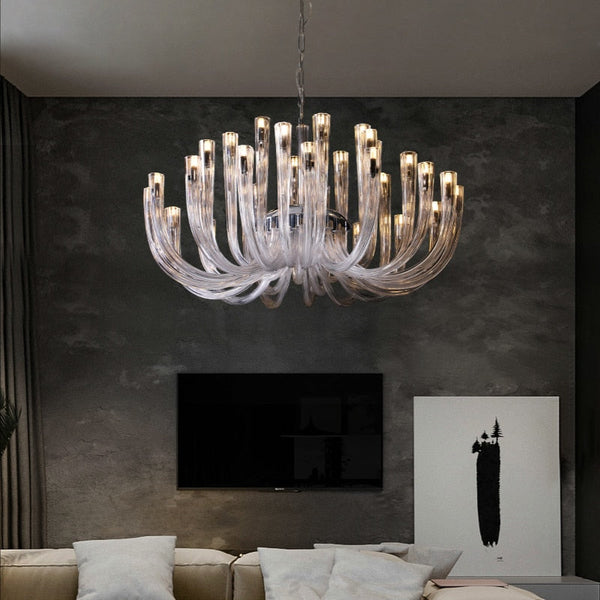 U Shaped Glass Italian Lustre Art Pendant Chandelier-Ceiling Chandelier