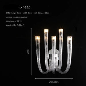 U Shaped Glass Italian Lustre Art Pendant Chandelier-Ceiling Chandelier