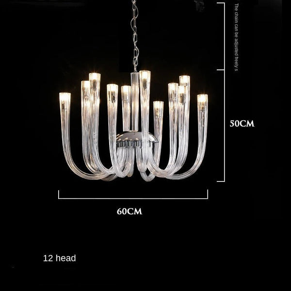 U Shaped Glass Italian Lustre Art Pendant Chandelier-Ceiling Chandelier