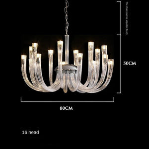 U Shaped Glass Italian Lustre Art Pendant Chandelier-Ceiling Chandelier