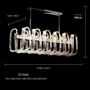 U Shaped Glass Italian Lustre Art Pendant Chandelier-Ceiling Chandelier