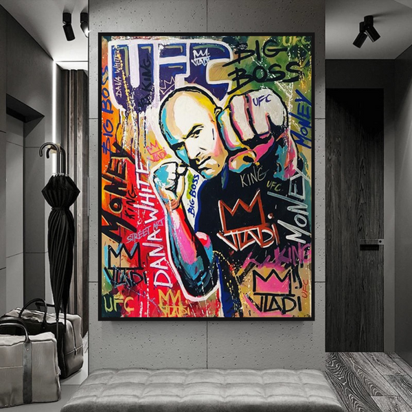 UFC Fighting Boxer Canvas Wall Art-Wall Posters