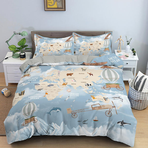 USA Map Bedding Set - Buy Affordable USA Map Bedding Set-Bedding Set Kids