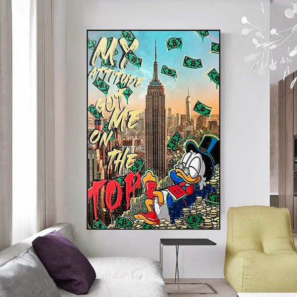 Uncle Scrooge McDuck Canvas Wall Art for Your Attitude-Wall Posters