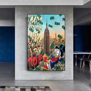 Uncle Scrooge McDuck Canvas Wall Art for Your Attitude-Wall Posters