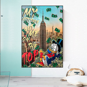 Uncle Scrooge McDuck Canvas Wall Art for Your Attitude-Wall Posters