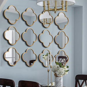 Van Cleef Mirror: Flower-Shaped Reflective Glass-Sofa & Chairs