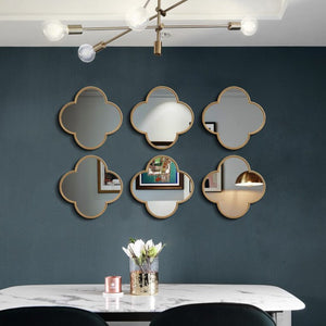 Van Cleef Mirror: Flower-Shaped Reflective Glass-Sofa & Chairs