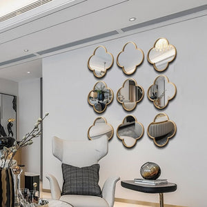 Van Cleef Mirror: Flower-Shaped Reflective Glass-Sofa & Chairs