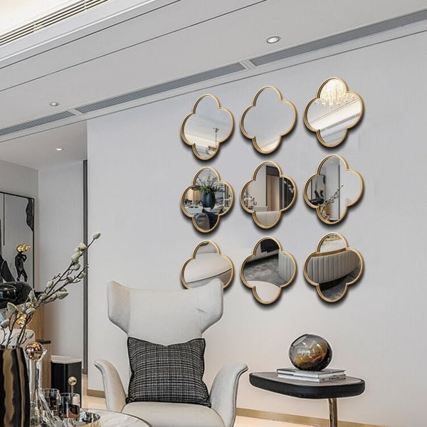 Van Cleef Mirror: Flower-Shaped Reflective Glass-Sofa & Chairs