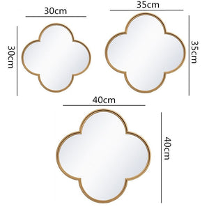 Van Cleef Mirror: Flower-Shaped Reflective Glass-Sofa & Chairs