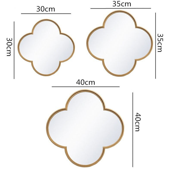 Van Cleef Mirror: Flower-Shaped Reflective Glass-Sofa & Chairs