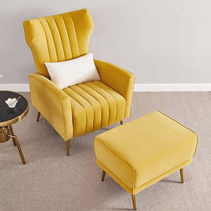 Velvet Accent Chair - Mid Century Vanity Chair-Arm Chairs, Recliners & Sleeper Chairs