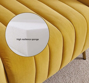 Velvet Accent Chair - Mid Century Vanity Chair-Arm Chairs, Recliners & Sleeper Chairs