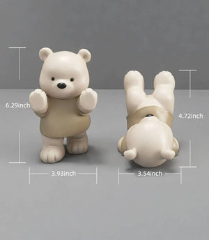 Vigorous Bear Statue Side Table Ornament-Ornaments Statues Figurines