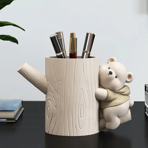 Vigorous Bear Statue Side Table Ornament-Ornaments Statues Figurines