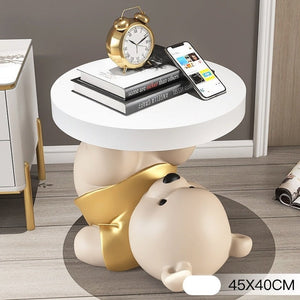 Vigorous Bear Statue Side Table Ornament-Ornaments Statues Figurines