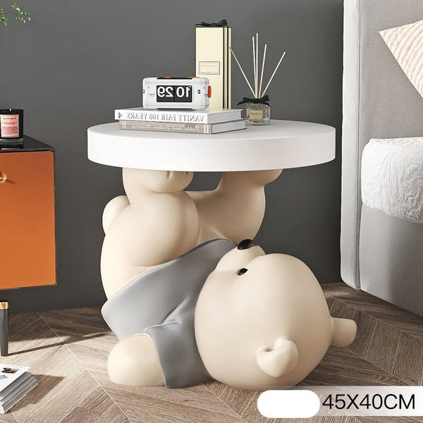 Vigorous Bear Statue Side Table Ornament-Ornaments Statues Figurines