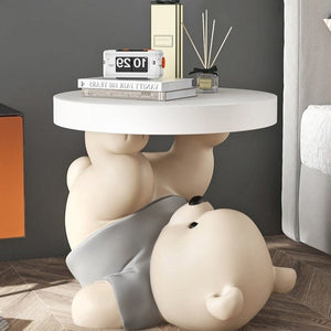 Vigorous Bear Statue Side Table Ornament-Ornaments Statues Figurines