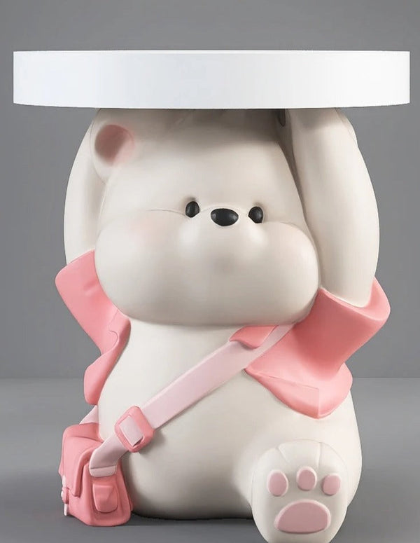 Vigorous Bear Statue Side Table Purse Shopping Ornament with Bluetooth Music-Ornaments Statues Figurines