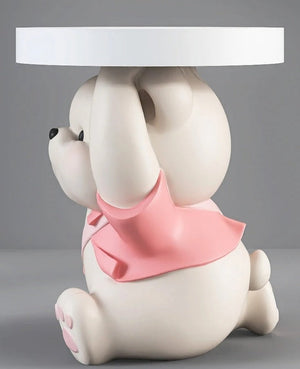 Vigorous Bear Statue Side Table Purse Shopping Ornament with Bluetooth Music-Ornaments Statues Figurines