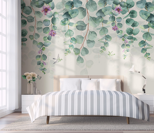 Vine Leaf Wallpaper Murals for Exquisite Décor-Flower & Leaf Wallpaper