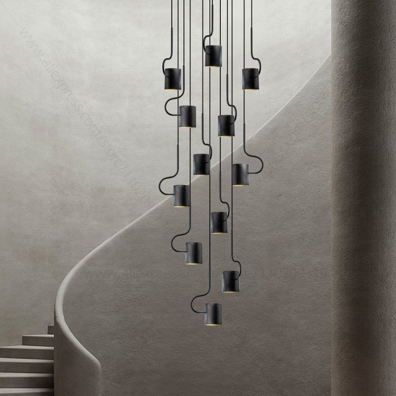 Vortex Hook Chandelier - Illuminate Your Space-Staircase Chandelier