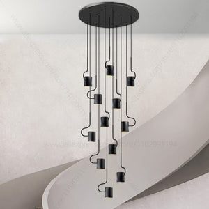 Vortex Hook Chandelier - Illuminate Your Space-Staircase Chandelier