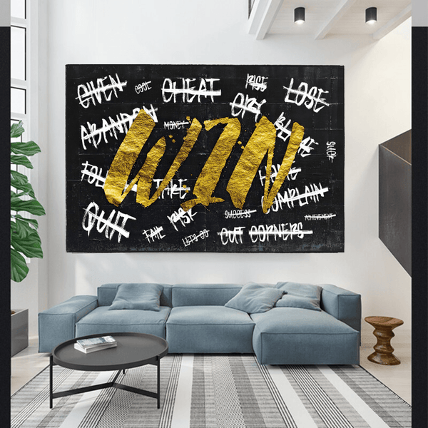 WIN victory Motivational Art - Canvas Wall Art-Wall Posters