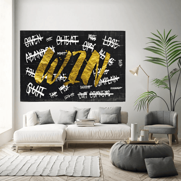 WIN victory Motivational Art - Canvas Wall Art-Wall Posters