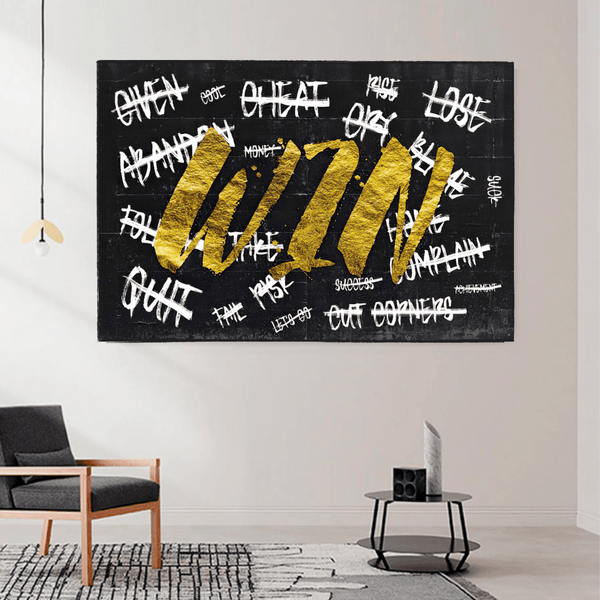 WIN victory Motivational Art - Canvas Wall Art-Wall Posters