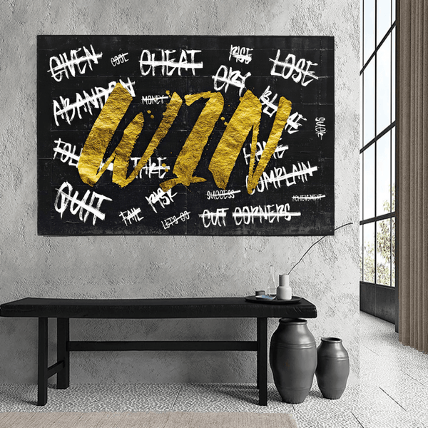 WIN victory Motivational Art - Canvas Wall Art-Wall Posters