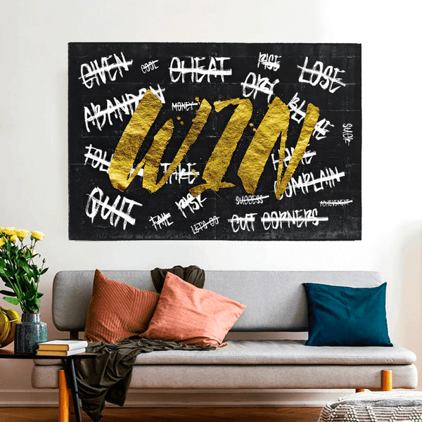 WIN victory Motivational Art - Canvas Wall Art-Wall Posters