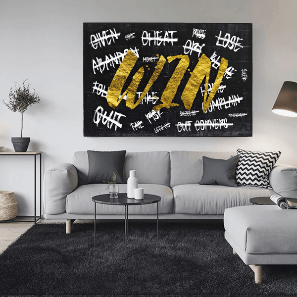 WIN victory Motivational Art - Canvas Wall Art-Wall Posters