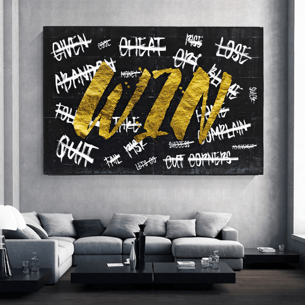 WIN victory Motivational Art - Canvas Wall Art-Wall Posters