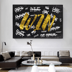 WIN victory Motivational Art - Canvas Wall Art-Wall Posters