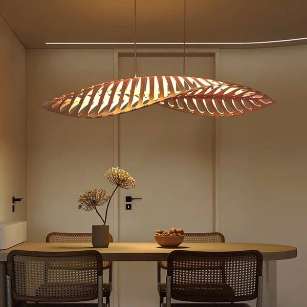 Wabi Sabi Wood Art Fish Bone Pendant Chandelier-Kitchen Island