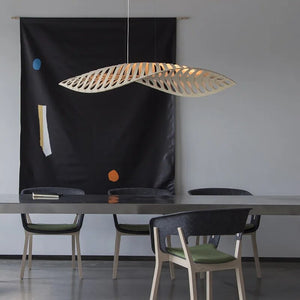 Wabi Sabi Wood Art Fish Bone Pendant Chandelier-Kitchen Island