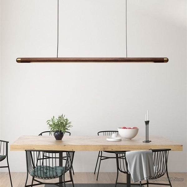 Walnut Hanging Light: Unique and Stylish Lighting Solution-Kitchen Island