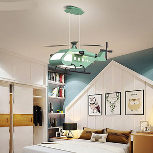 War Helicopter LED Chandelier for Kids Bedroom-Kids Room Nursery Lighting