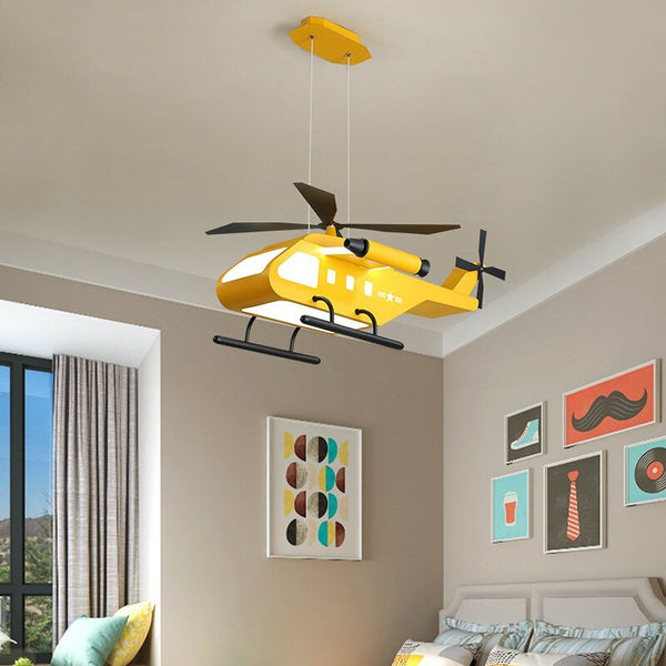 War Helicopter LED Chandelier for Kids Bedroom-Kids Room Nursery Lighting