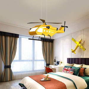 War Helicopter LED Chandelier for Kids Bedroom-Kids Room Nursery Lighting