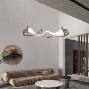 Wave Chandelier: Stylish Lighting for Any Space-Kitchen Island