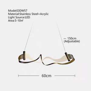 Wave Chandelier: Stylish Lighting for Any Space-Kitchen Island