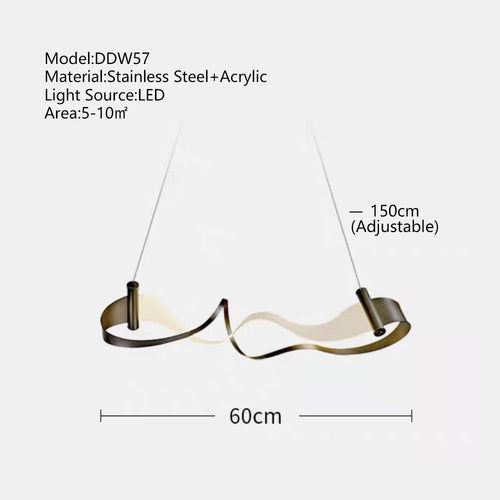 Wave Chandelier: Stylish Lighting for Any Space-Kitchen Island