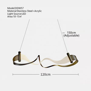 Wave Chandelier: Stylish Lighting for Any Space-Kitchen Island