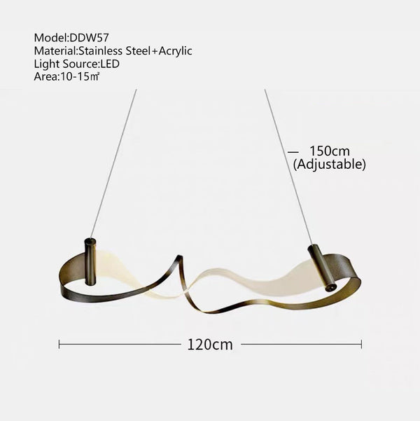 Wave Chandelier: Stylish Lighting for Any Space-Kitchen Island