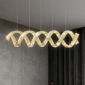 Wave Crystal Pendant Light: Enhance Your Space-Kitchen Island