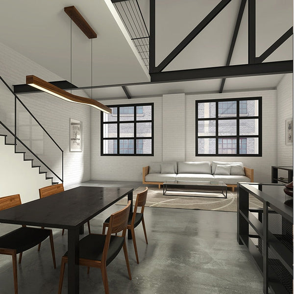 Wave Light: Wooden Wave Bar Hanging Light for Kitchen-Kitchen Island