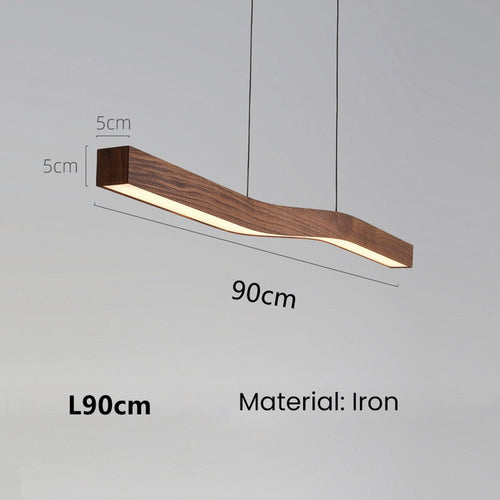 Wave Light: Wooden Wave Bar Hanging Light for Kitchen-Kitchen Island